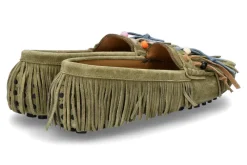 Damen ScarpaRossa Mokassin 3599 VELOUR- cypress/grün