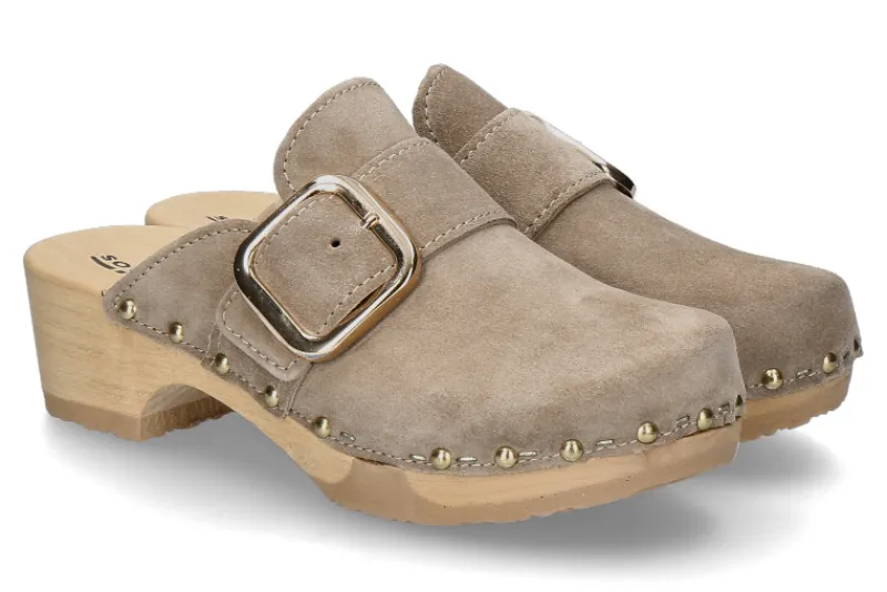 Damen Softclox Clogs TESSA KASCHMIR- taupe/natur
