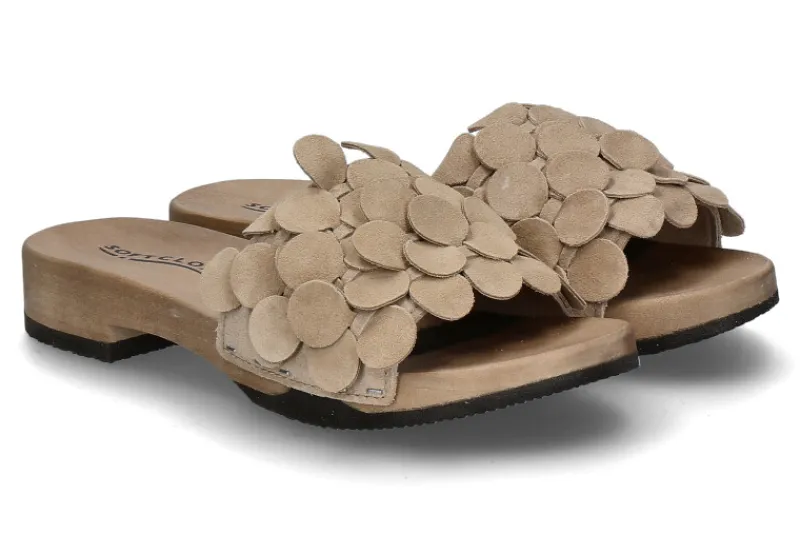 Damen Softclox Pantolette BELLA KASCHMIR- taupe/hazelnut