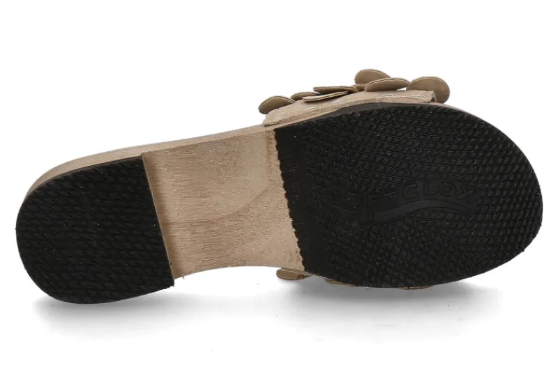 Damen Softclox Pantolette BELLA KASCHMIR- taupe/hazelnut