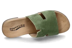 Damen Softclox Pantolette BLIDA KASCHMIR- forest/hazelnut