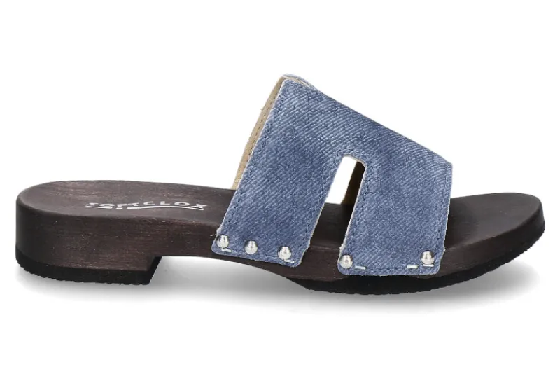 Damen Softclox Pantolette BLIDA JEANSLOOK- dunkelblau