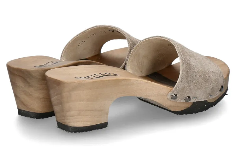 Damen Softclox Pantolette KELLY KASCHMIR- taupe/hazelnut