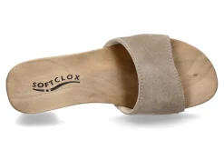 Damen Softclox Pantolette KELLY KASCHMIR- taupe/hazelnut