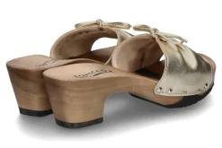 Damen Softclox Pantolette KIRSTEN SHINY SOFTNAPPA- gold