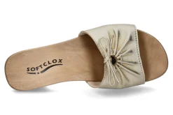 Damen Softclox Pantolette KIRSTEN SHINY SOFTNAPPA- gold