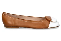 Damen Status Ballerina GLOSSY brandy bianco