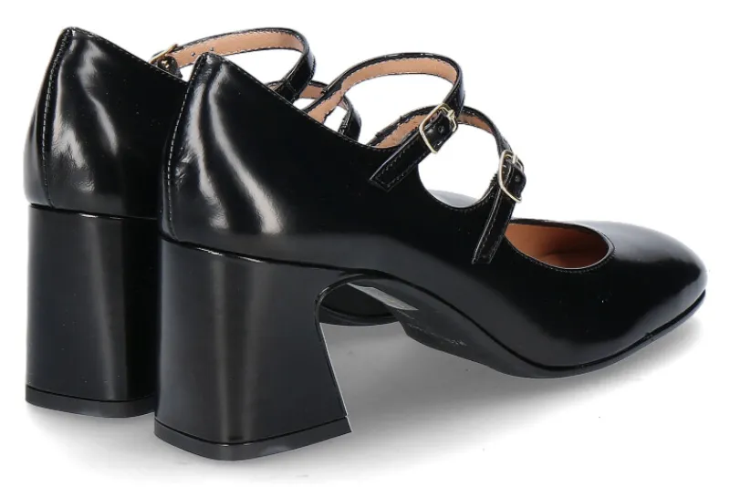 Damen Status Riemenpumps ABRASIVATO- nero