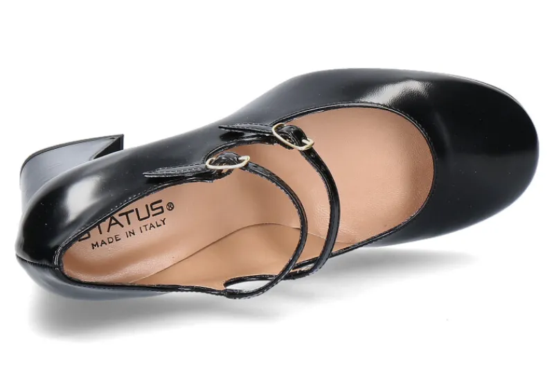 Damen Status Riemenpumps ABRASIVATO- nero