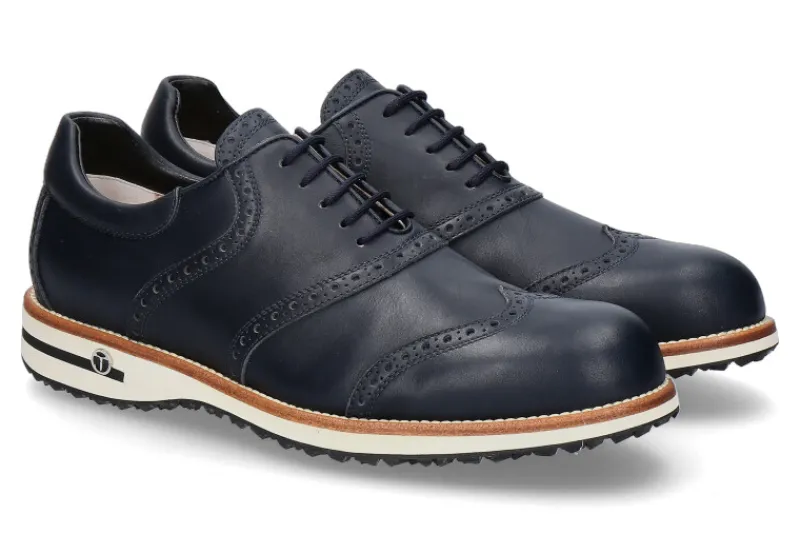 Herren Tee Golf Shoes Tee Golf Herrengolfschuh DAVID VITELLO BLU WATERPROOF