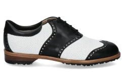 Damen Tee Golf Shoes Damen- Golfschuh SUSY PERFORATO BIANCO NERO (39)