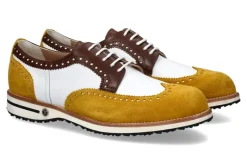 Herren Tee Golf Shoes Herren- Golfschuh JASON SUN VITELLO WP BIANCO MORO (43)