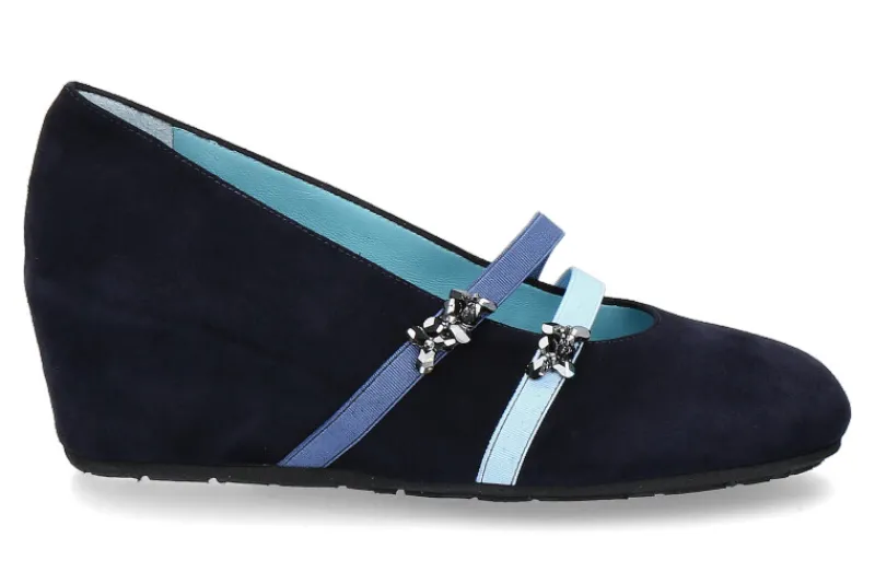 Damen Thierry Rabotin Keilballerina TORBIS CAMOSCIO DARKBLU (39½)