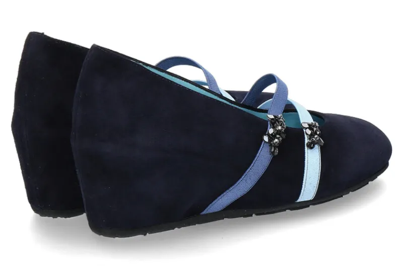 Damen Thierry Rabotin Keilballerina TORBIS CAMOSCIO DARKBLU (39½)