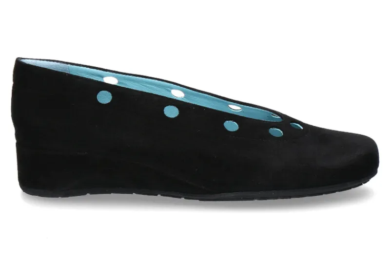 Damen Thierry Rabotin Keilballerina CRISTA CAMOSCIO NERO (38)