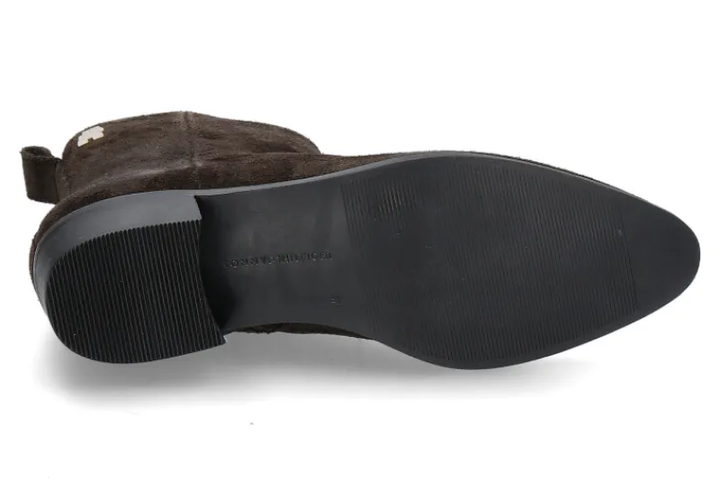 Damen Tommy Hilfiger Damen- Stiefelette COWBOY FLAT SUEDE- dark coffee/braun