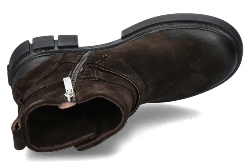 Damen Tommy Hilfiger Damen- Stiefelette BIKER BRUSHED SUEDE- dark coffee/dunkelbraun