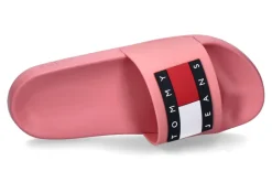 Damen Tommy Hilfiger Tommy Jeans by Damen- Pantolette FLAG POOL SLIDE tickled pink