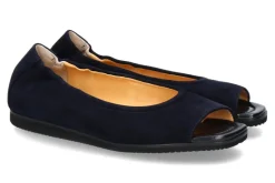 Damen Truman's Peeptoe CAMOSCIO NERO BLU