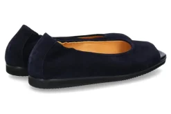 Damen Truman's Peeptoe CAMOSCIO NERO BLU