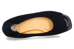 Damen Truman's Peeptoe CAMOSCIO NERO BLU