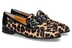 Damen Truman's Slipper PONY LEOPARD SPAZZ. NERO
