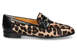 Damen Truman's Slipper PONY LEOPARD SPAZZ. NERO