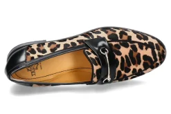 Damen Truman's Slipper PONY LEOPARD SPAZZ. NERO