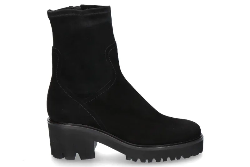 Damen Truman's Stiefelette CAMOSCIO STRETCH- schwarz