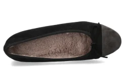 Damen Unützer Ballerina CAMOSCIO NERO NUTRIA