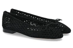 Damen Unützer Ballerina CAMOSCIO PERFORATO- black