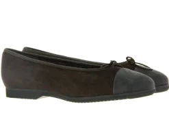 Damen Unützer Ballerina gefüttert CAMOSCIO MORO ANTHRAZIT (40)