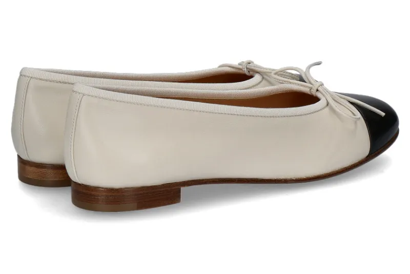 Damen Unützer Ballerina NAPPA CLASSIC- latte/ black