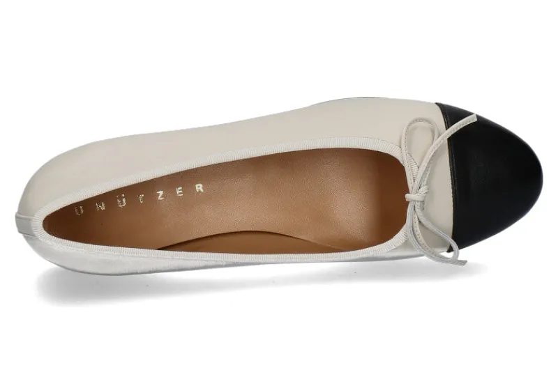 Damen Unützer Ballerina NAPPA CLASSIC- latte/ black