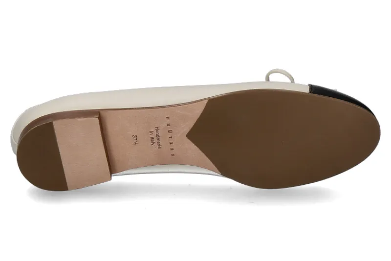 Damen Unützer Ballerina NAPPA CLASSIC- latte/ black
