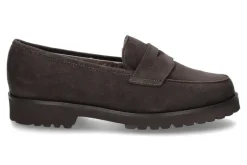 Damen Unützer Mokassin gefüttert VELOURS AFRICA DARK TAUPE