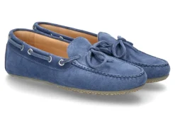 Damen Unützer Mokassin VELOUR- 61 light blue/hellblau