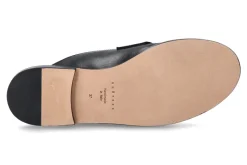 Damen Unützer Mules Vitello schwarz weiss