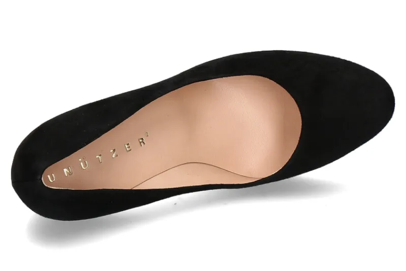 Damen Unützer Plateaupumps CAMOSCIO NERO- schwarz