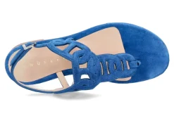Damen Unützer Sandale VELOURS AZURRO- blau