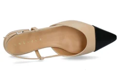 Damen Unützer Slingballerina NAPPA 141- beige/ black