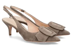 Damen Unützer Slingpumps CAMOSCIO 87 TAUPE