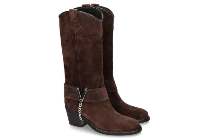 Damen Via Roma 15 Cowboy Boos 4004 PSYKE- dunkelbraun