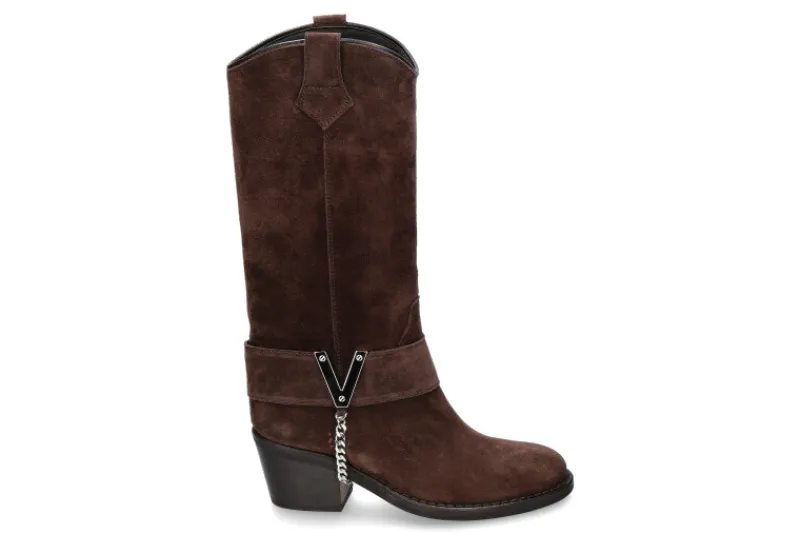 Damen Via Roma 15 Cowboy Boos 4004 PSYKE- dunkelbraun