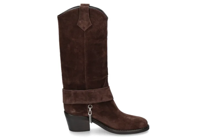 Damen Via Roma 15 Cowboy Boos 4004 PSYKE- dunkelbraun