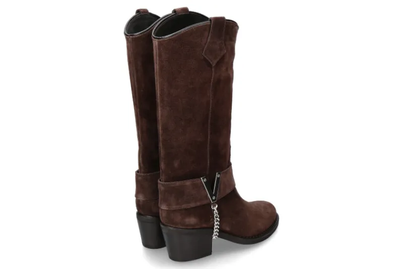 Damen Via Roma 15 Cowboy Boos 4004 PSYKE- dunkelbraun