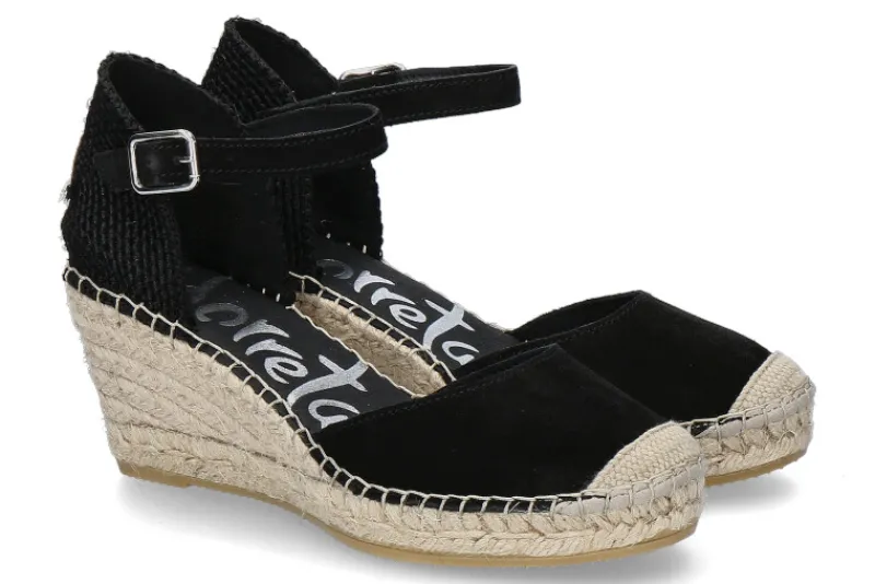 Damen Vidorreta Keilsandale SERRAJE NEGRO CLAVEL NATURAL