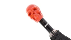 Damen Walking Sticks Regenschirm ORANGE SKULL BLACK