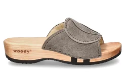 Damen woody Holzpantolette VANESSA VELOUR SAND